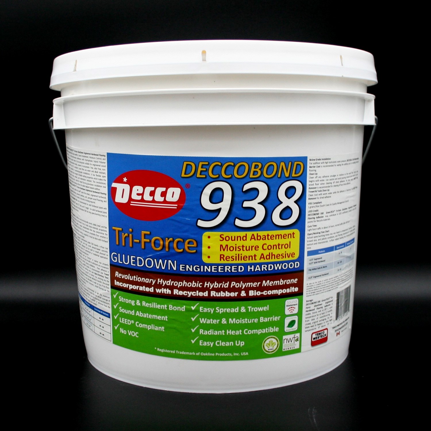 Deccobond 938 Tri-Force Gluedown Hardwood Flooring Adhesive